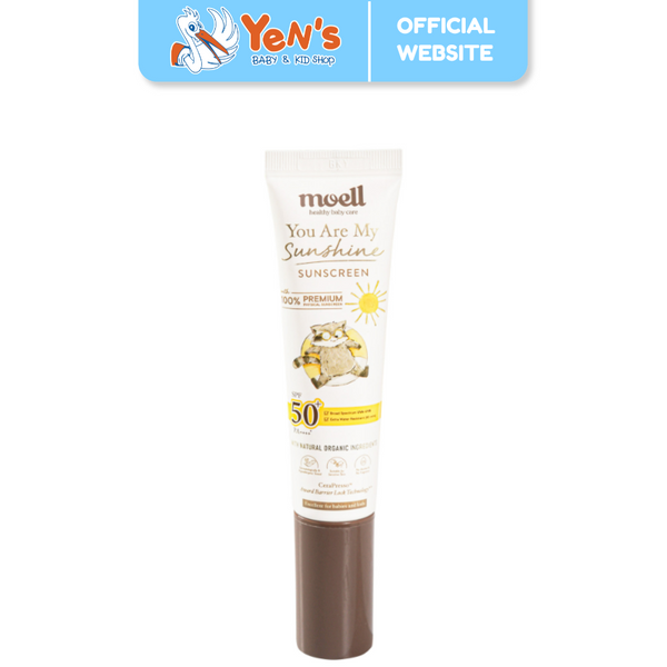 Moell Physical Sunscreen Anak & Bayi SPF 50+ (PA++++) 30 gr - Extra Water Resistant