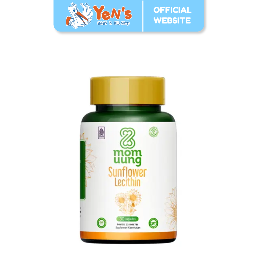 Mom Uung Sunflower Lecithin 30 Kapsul Melancarkan Sumbatan ASI - Non GMO