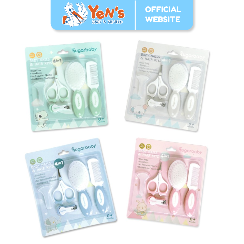 SUGARBABY 4 in 1 Baby Nails & Hair Kits - Grooming Kit