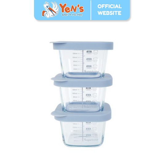 SugarBaby Premium Glass Jar Baby Food Container 3 pcs BPA FREE / Peralatan Makan Bayi MPASI