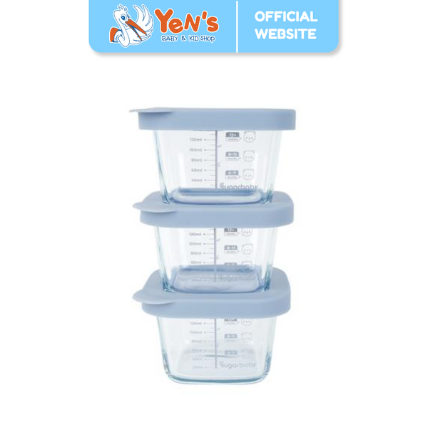 SugarBaby Premium Glass Jar Baby Food Container 3 pcs BPA FREE / Peralatan Makan Bayi MPASI