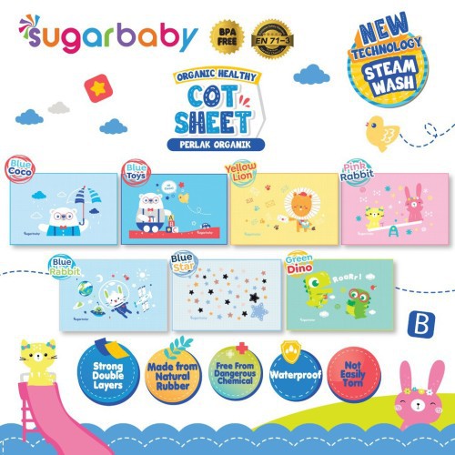 SUGARBABY Organic Healthy Cot Sheet / Perlak Bayi Organik