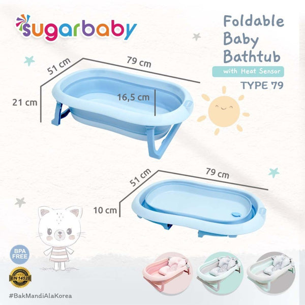 SUGARBABY Foldable Baby Bathtub with Heat Sensor F79