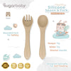 SUGAR BABY - Healthy Silicone Spoon & Fork (Nature Series)