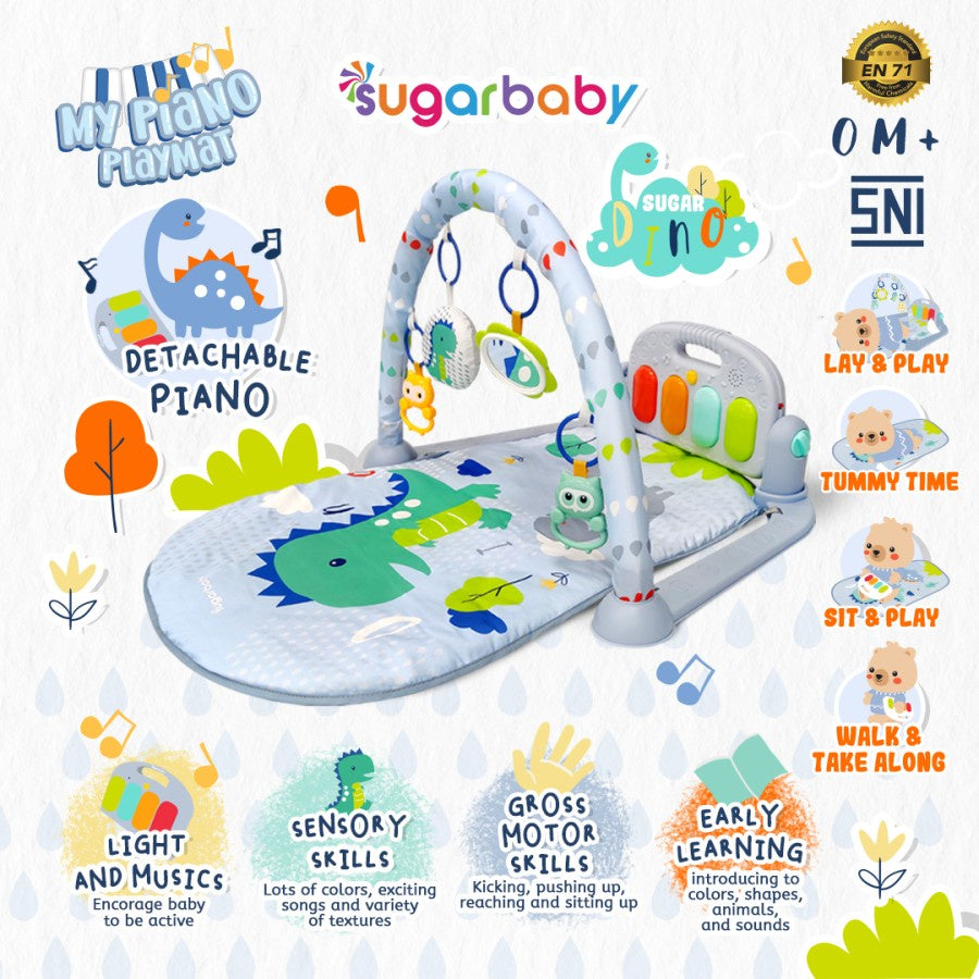 SUGARBABY My Piano Playmat Playgym All In 1 / Day & Nite / My Piano / Piano Playgym