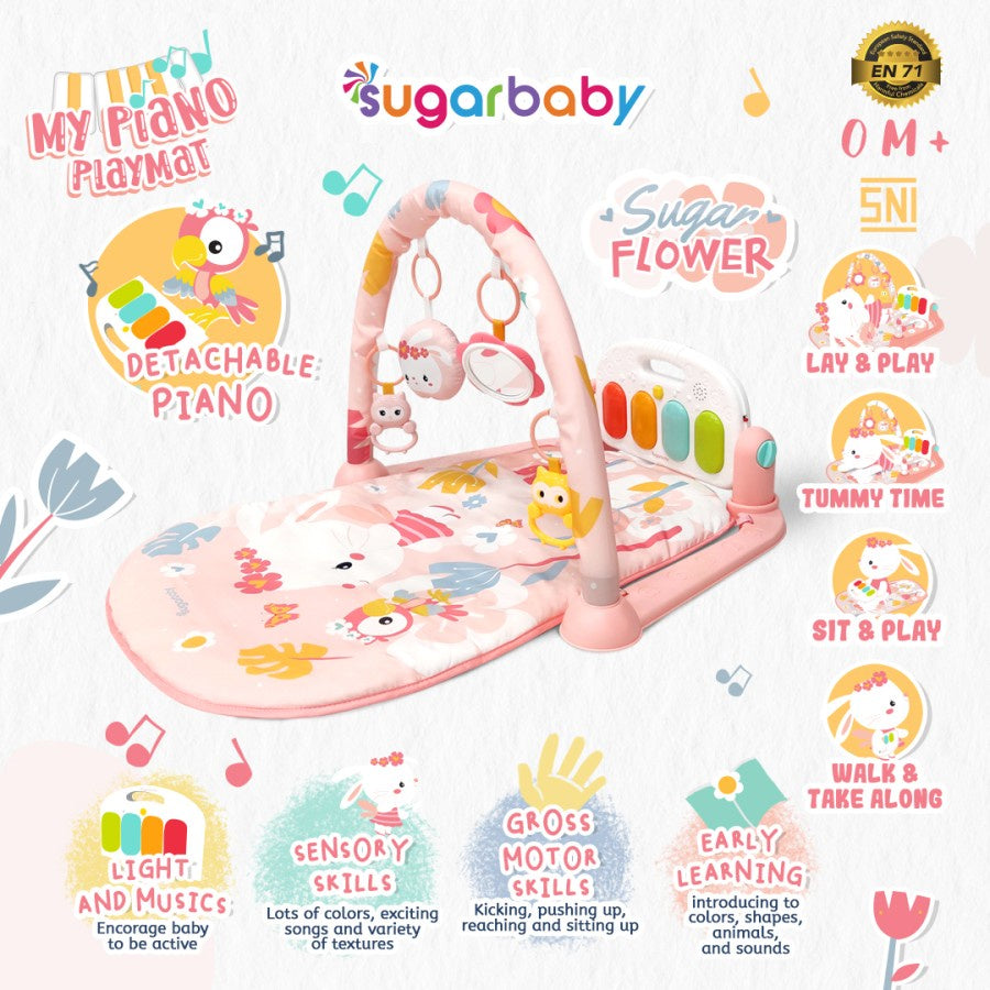 SUGARBABY My Piano Playmat Playgym All In 1 / Day & Nite / My Piano / Piano Playgym