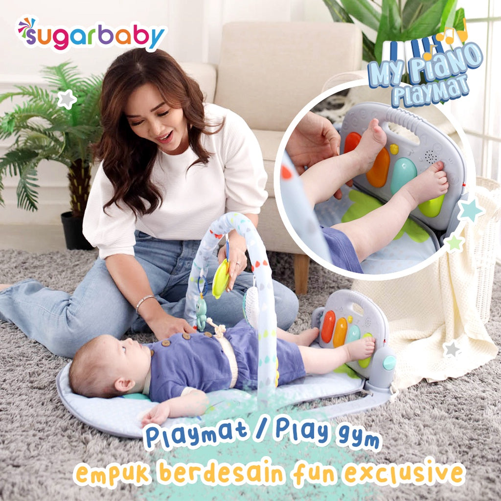 SUGARBABY My Piano Playmat Playgym All In 1 / Day & Nite / My Piano / Piano Playgym