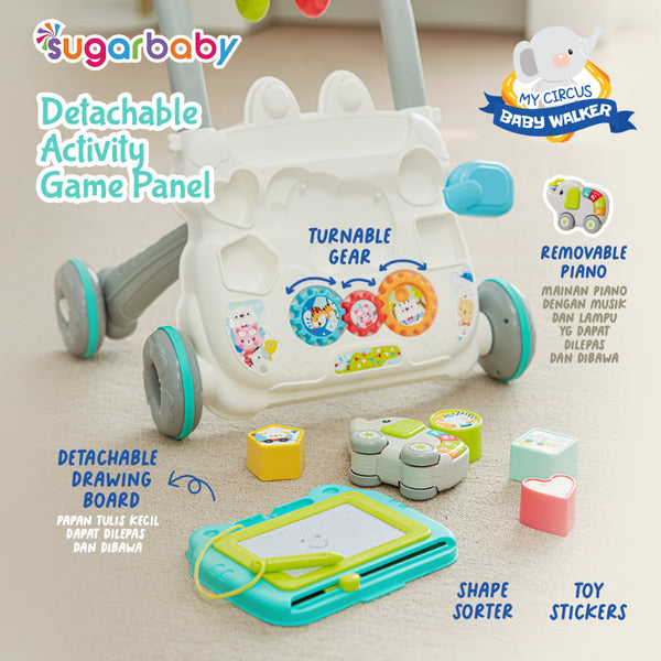 Sugar Baby My Circus Push Walker (Baby Walker)/ Mainan Dorong Bayi/Sugar Baby Mini Car Walker