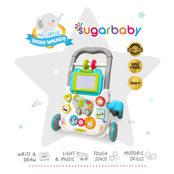 Sugar Baby My Circus Push Walker (Baby Walker)/ Mainan Dorong Bayi/Sugar Baby Mini Car Walker