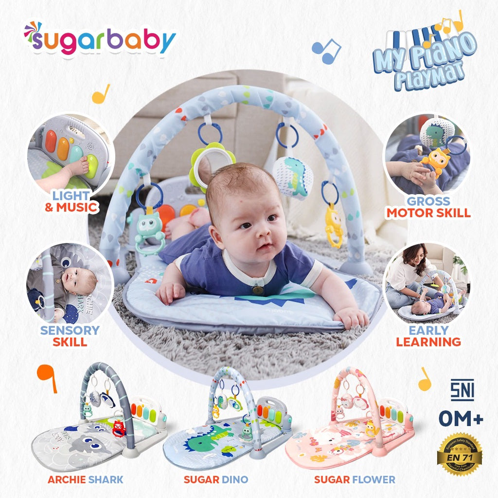 SUGARBABY My Piano Playmat Playgym All In 1 / Day & Nite / My Piano / Piano Playgym