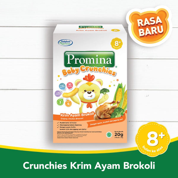 PROMINA Crunchies | Cemilan Pasta Mie Bubur Tim Nasi Tim Biskuit Pudding Bayi 6-12M