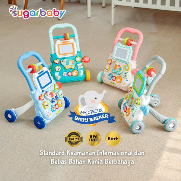 Sugar Baby My Circus Push Walker (Baby Walker)/ Mainan Dorong Bayi/Sugar Baby Mini Car Walker