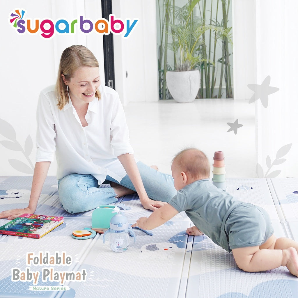 SUGARBABY Foldable Baby Playmat (Nature Series) / Playmat Lipat Anak / Karpet Lipat Bayi / Matras Bayi
