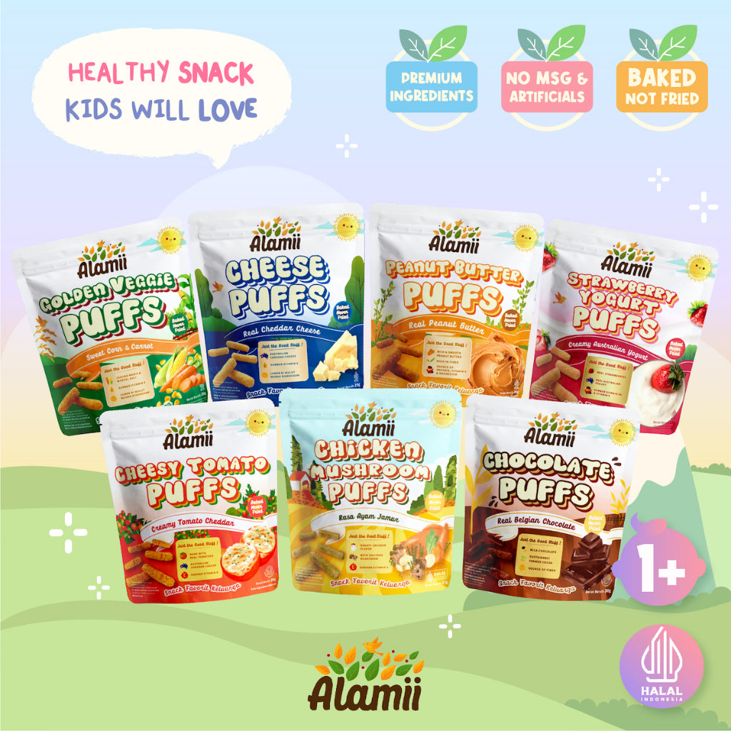 Alamii Puffs Snack 25gr | Cemilan Sehat Bayi & Anak