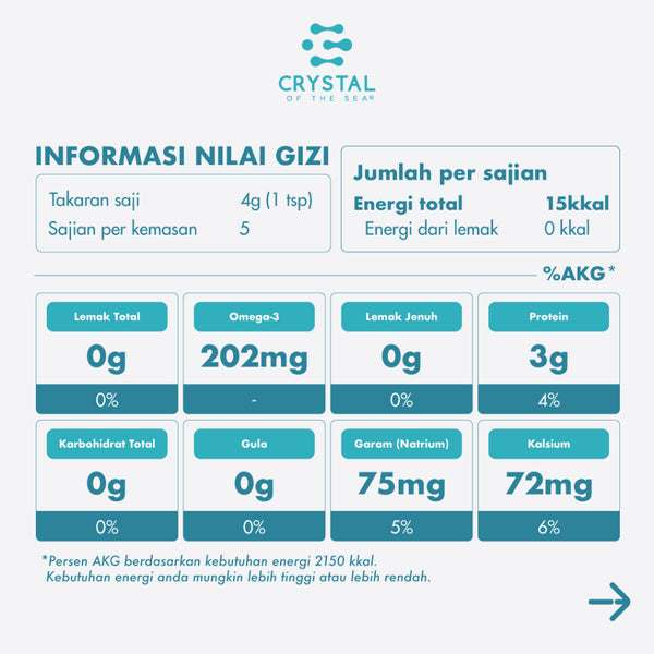 Crystal of the Sea White Anchovy Powder 20 gr | Bubuk Teri Nasi Putih | Bumbu Kaldu MPASI