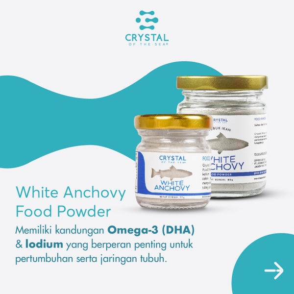 Crystal of the Sea White Anchovy Powder 20 gr | Bubuk Teri Nasi Putih | Bumbu Kaldu MPASI