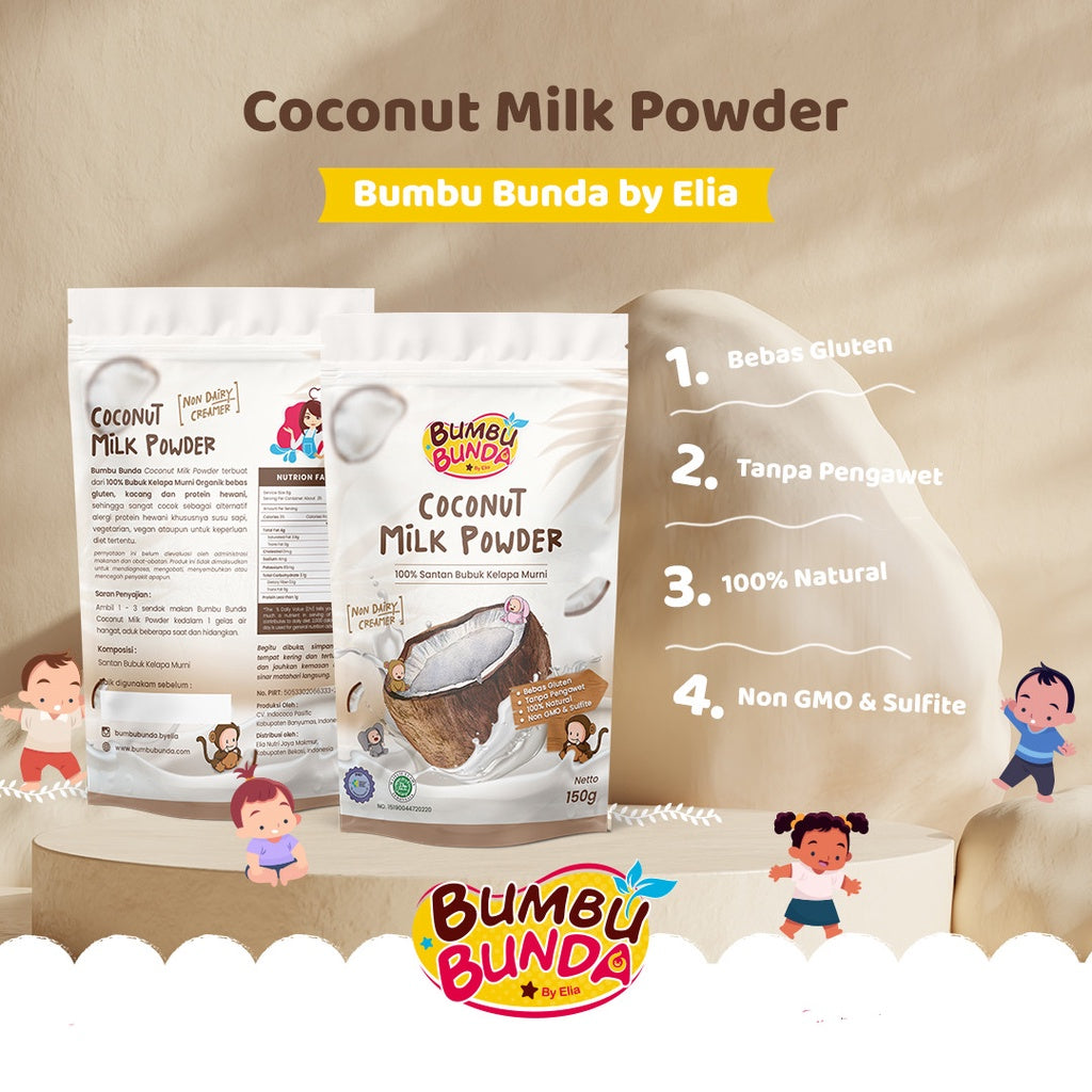 Bumbu Bunda Elia Coconut Milk Powder - Santan MPASI /BB Booster MPASI Santan Organik