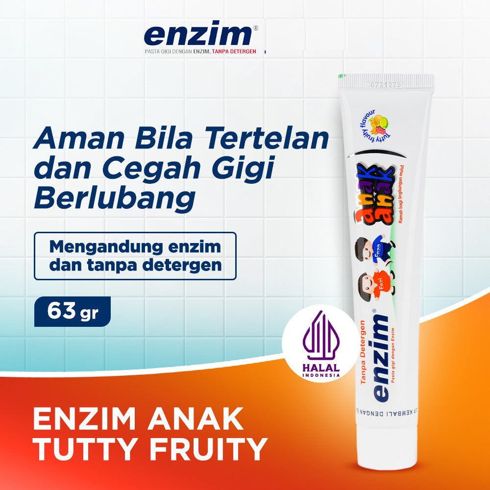 ENZIM Tooth paste / Pasta gigi anak Tanpa detergen 63GR