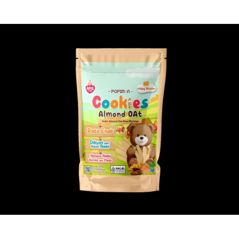Popimon Kukis Almond Oat dengan Kurma dan Madu 50g