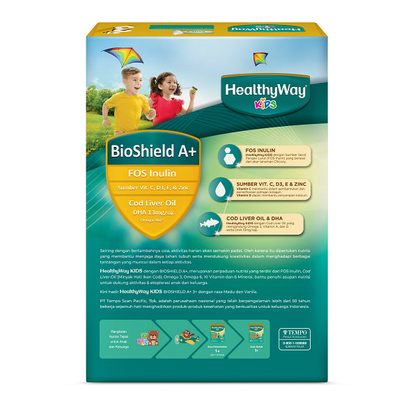 HealthyWay KIDS 3+ VANILA / MADU  (725G) - Susu bubuk