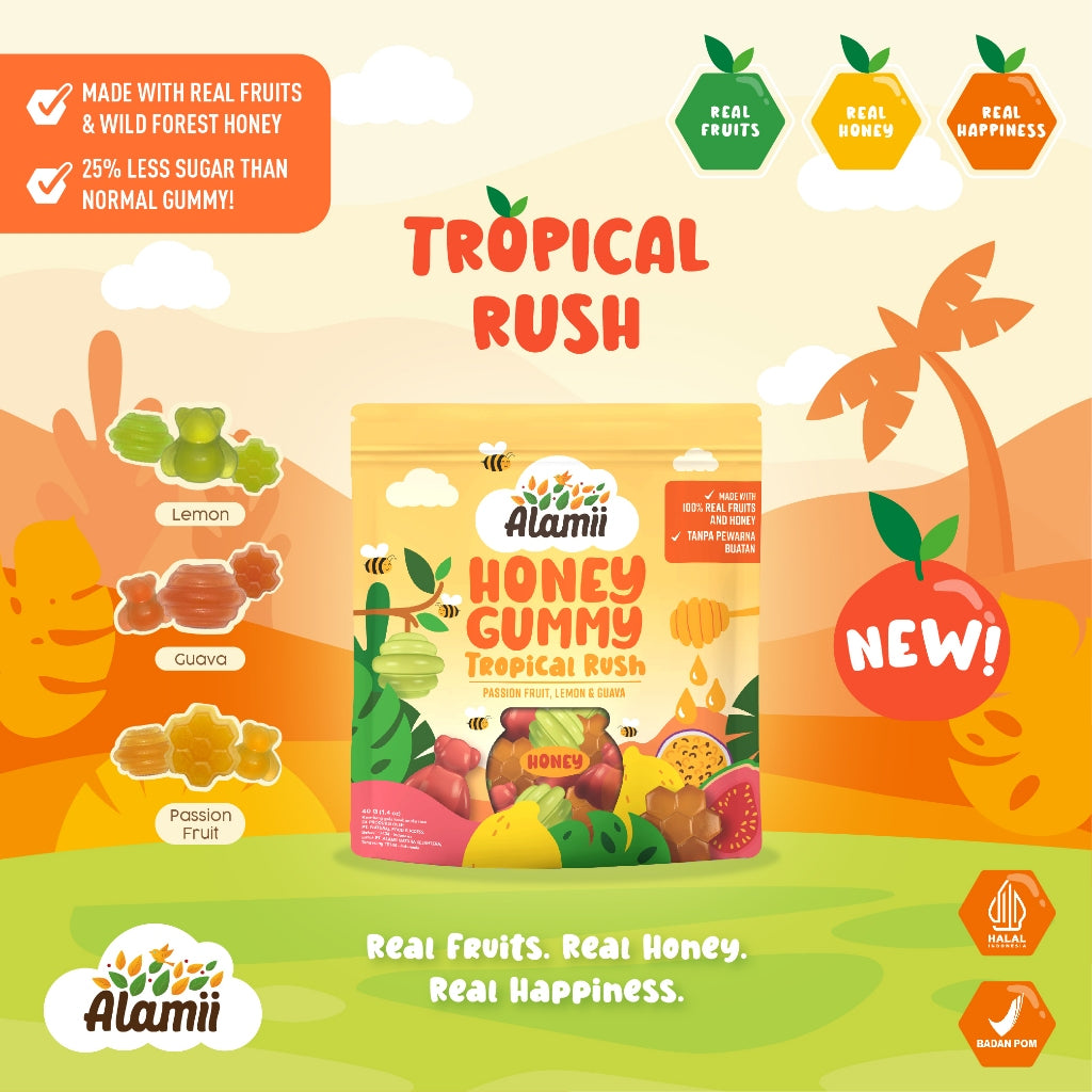 Alamii Honey Gummy Tropical Rush / Wild Berries 40g