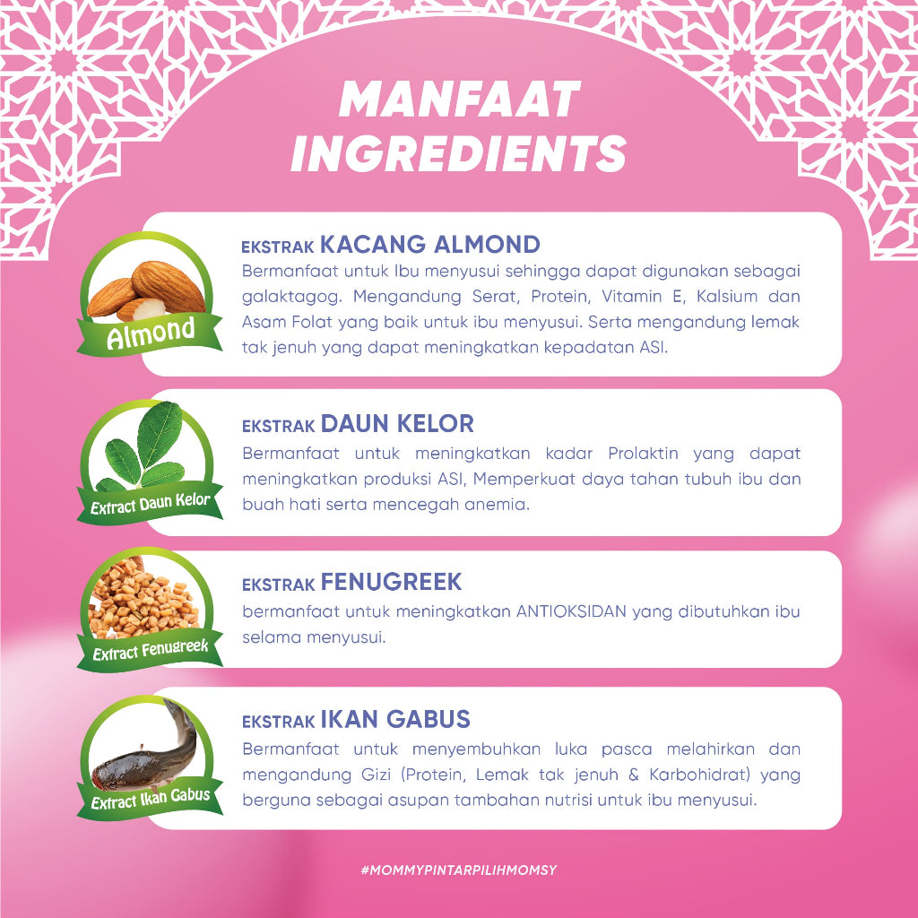 MOMSY Asi Booster Pelancar ASI 30/60 kapsul BPOM & Halal