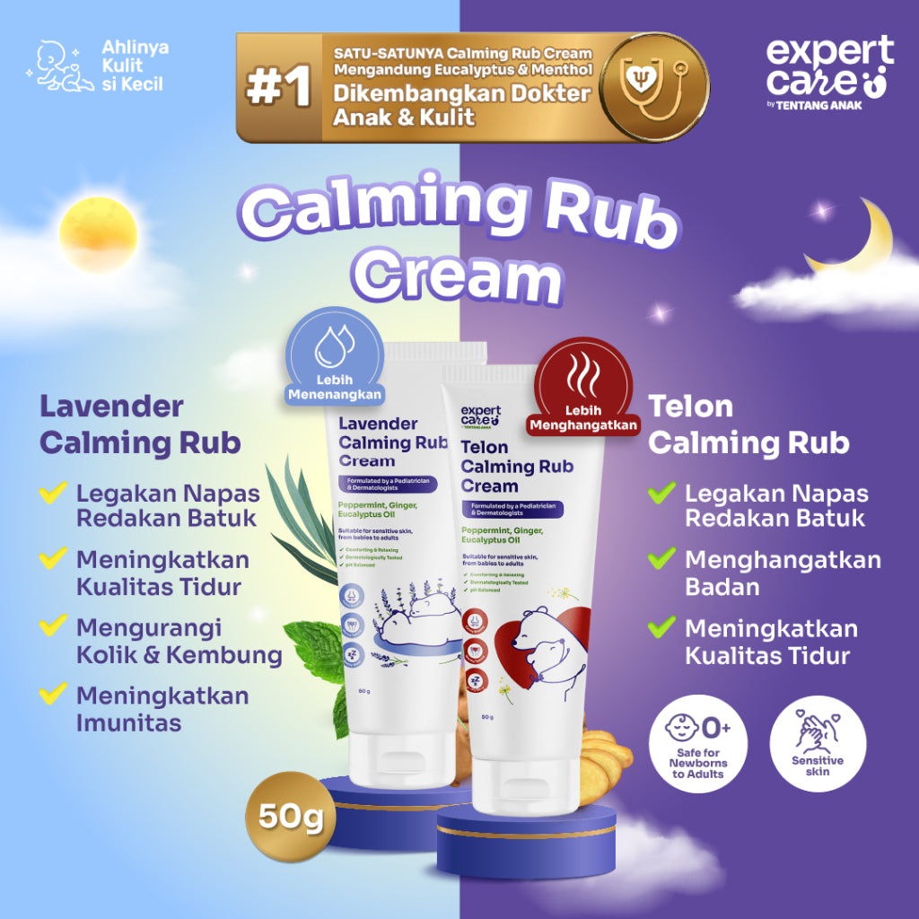 Expert Care Calming Rub Cream 50G / Aroma Telon & Lavender / Kuatkan Imun Legakan Napas Redakan Kembung