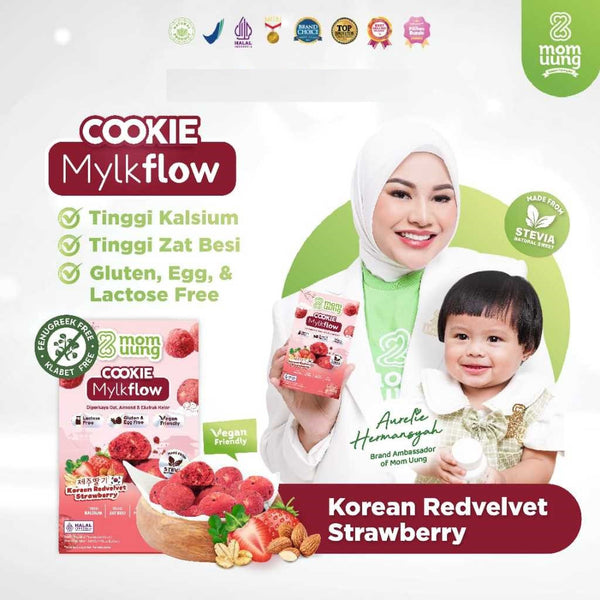MOM UUNG Cookie Mylkflow Rich Belgian Chocolate new formula / Korean redvelvet strawberry