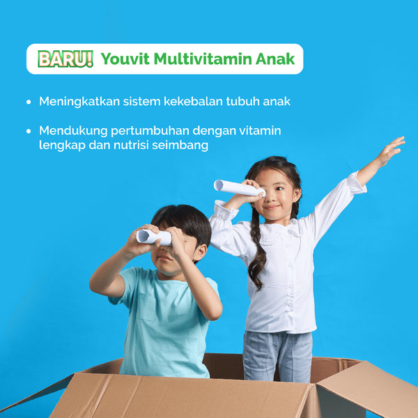 Multivitamin Gummy Anak untuk Tumbuh Kembang Youvit Multivitamin Anak 7 Hari dengan Vitamin C, Vitamin D, Zink,