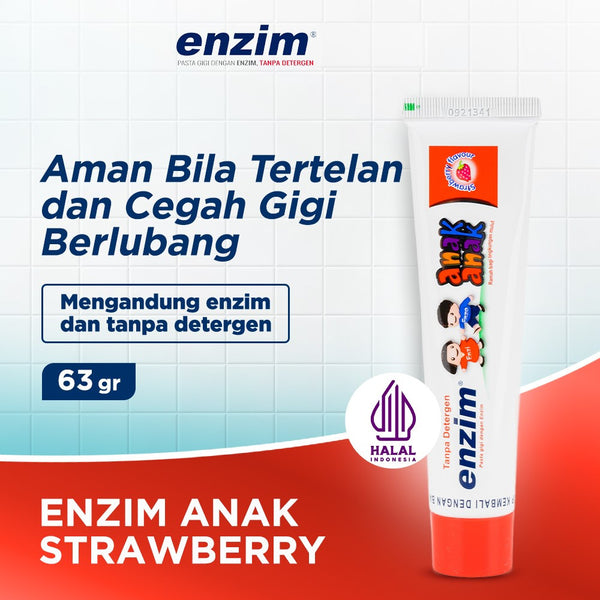 ENZIM Tooth paste / Pasta gigi anak Tanpa detergen 63GR