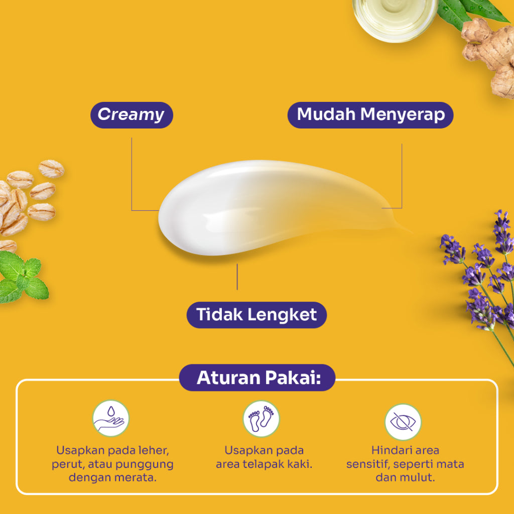 Expert Care Calming Rub Cream 50G / Aroma Telon & Lavender / Kuatkan Imun Legakan Napas Redakan Kembung