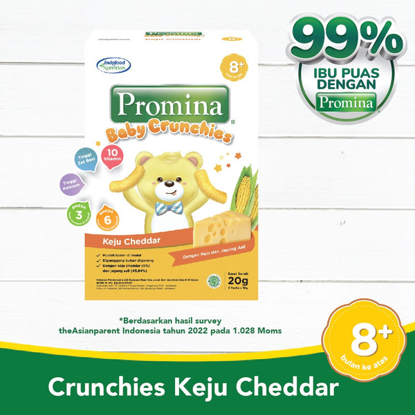 PROMINA Crunchies | Cemilan Pasta Mie Bubur Tim Nasi Tim Biskuit Pudding Bayi 6-12M