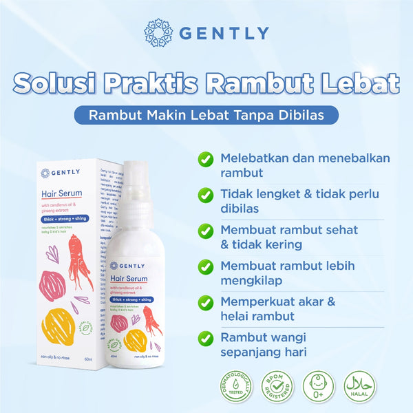 GENTLY Hair Serum - Serum Penumbuh & Penyubur Rambut Bayi dan Anak