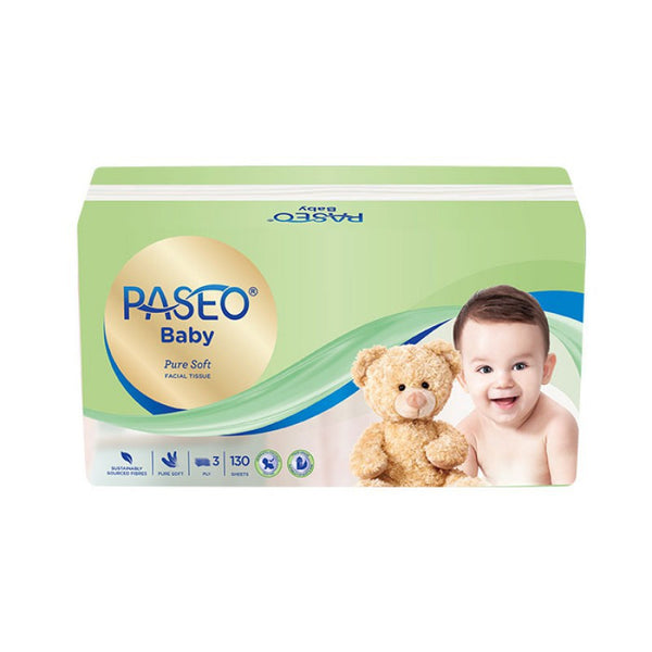 Paseo Baby Tissue Pure Soft 130 sheets / Tisue kering bayi
