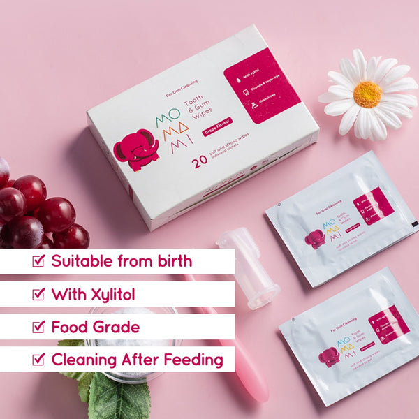 Momami Tooth & Gum Wipes /Tisu Basah Gigi & Gusi Bayi (20 Lembar)