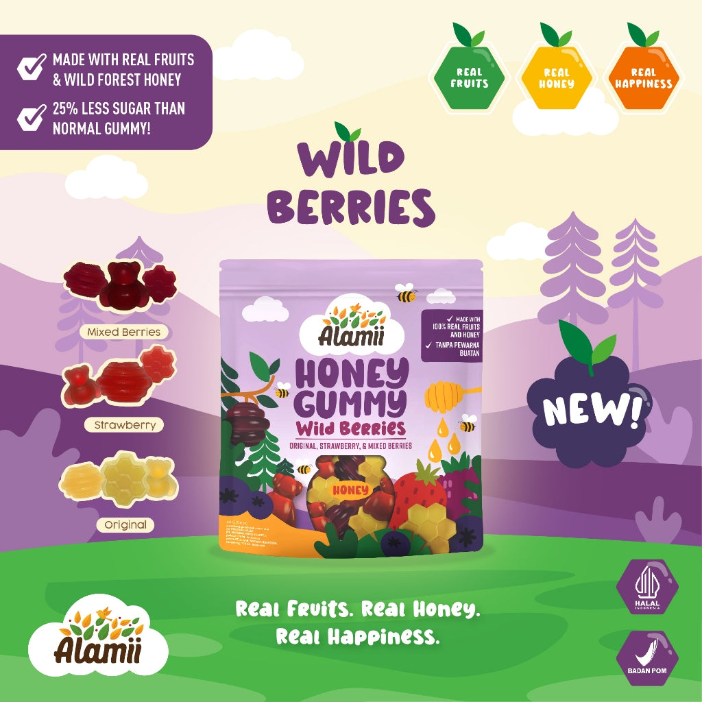 Alamii Honey Gummy Tropical Rush / Wild Berries 40g