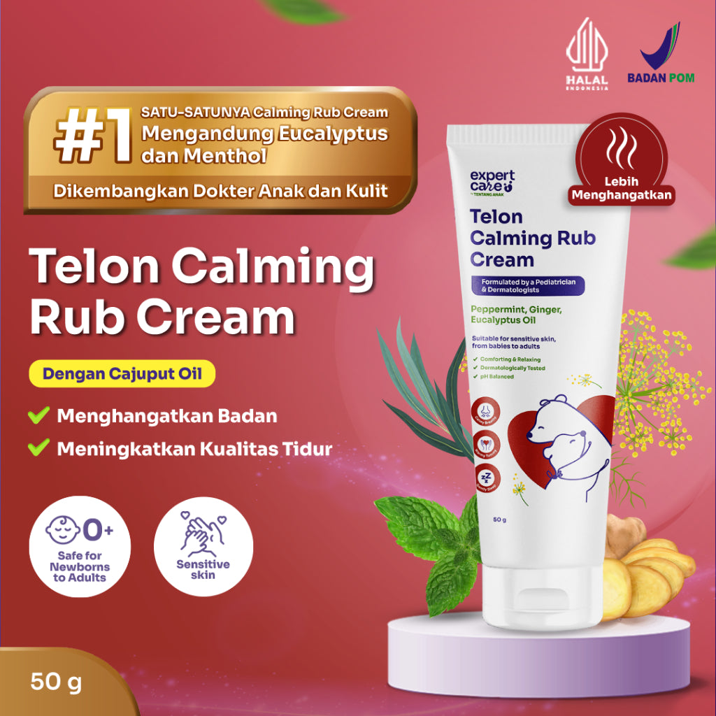 Expert Care Calming Rub Cream 50G / Aroma Telon & Lavender / Kuatkan Imun Legakan Napas Redakan Kembung