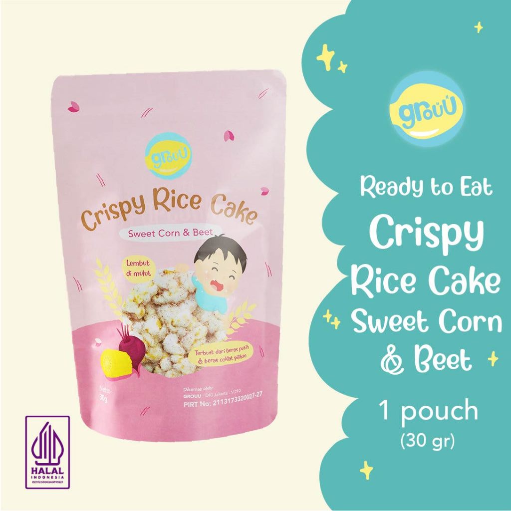 Grouu Crispy Rice Cake - Cemilan Anak NO MSG - HALAL