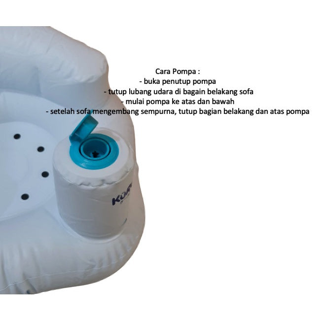 KURU Inflatable Baby Chair BC01 / Kursi Sofa Angin Bayi Tiup Pompa Built in  6 bulan - 2 tahun