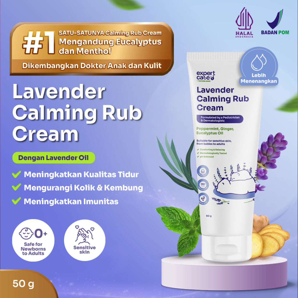 Expert Care Calming Rub Cream 50G / Aroma Telon & Lavender / Kuatkan Imun Legakan Napas Redakan Kembung