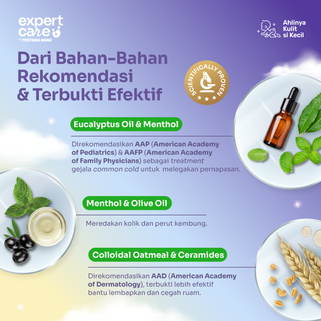 Expert Care Calming Rub Cream 50G / Aroma Telon & Lavender / Kuatkan Imun Legakan Napas Redakan Kembung