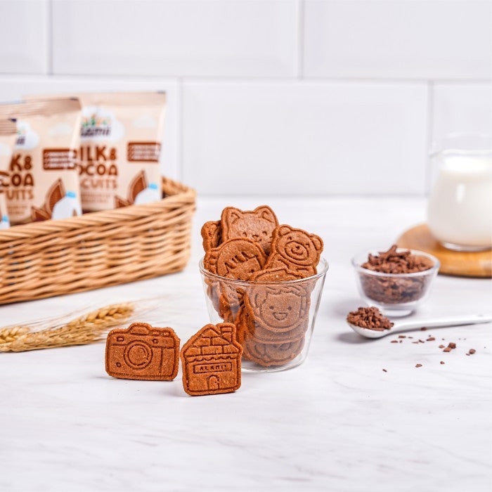 Alamii Multigrain Biscuits - Biskuit Milk & Cocoa / Seaweed & Veggie / Oat & Milk -  60g (3 bags x 20g) - Halal Certified
