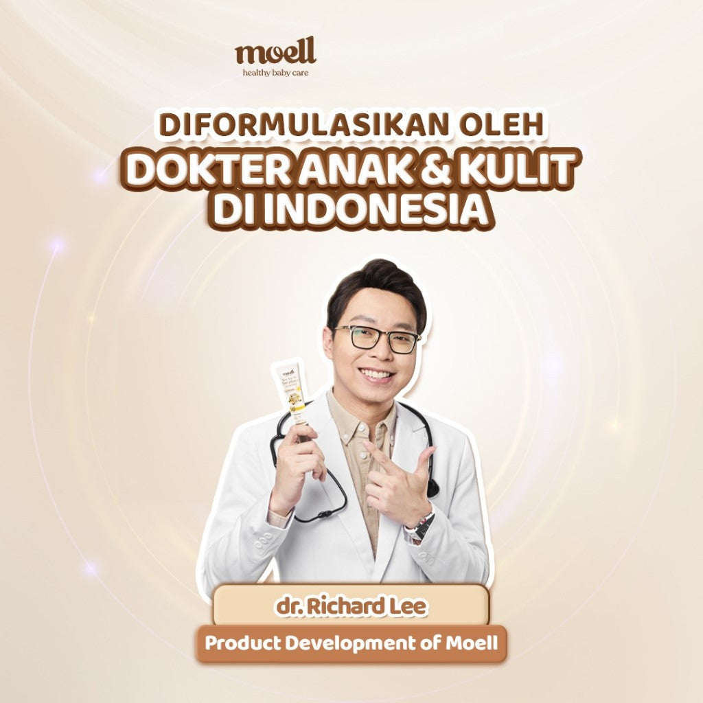 Moell Face Cream Healthy Glow Barrier Face Cream 40gr - Pelembab Wajah Bayi - Plant Based Probiotics Suitable For Sensitive Skin