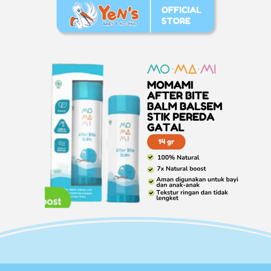 Momami After Bite Balm 14gr - Balsem stik pereda gatal alami gigitan serangga, aman untuk anak