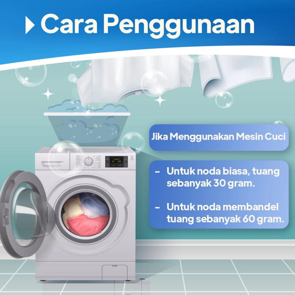 Wiselie - Cloth Stain Remover Penghilang Noda Baju EXTRA BERSIH 500GR