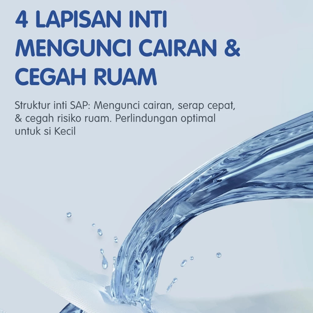 MAKUKU SAP DIAPERS PRO CARE TAPE NB44 Popok bayi Tipis SAP anti gumpal cepat kering