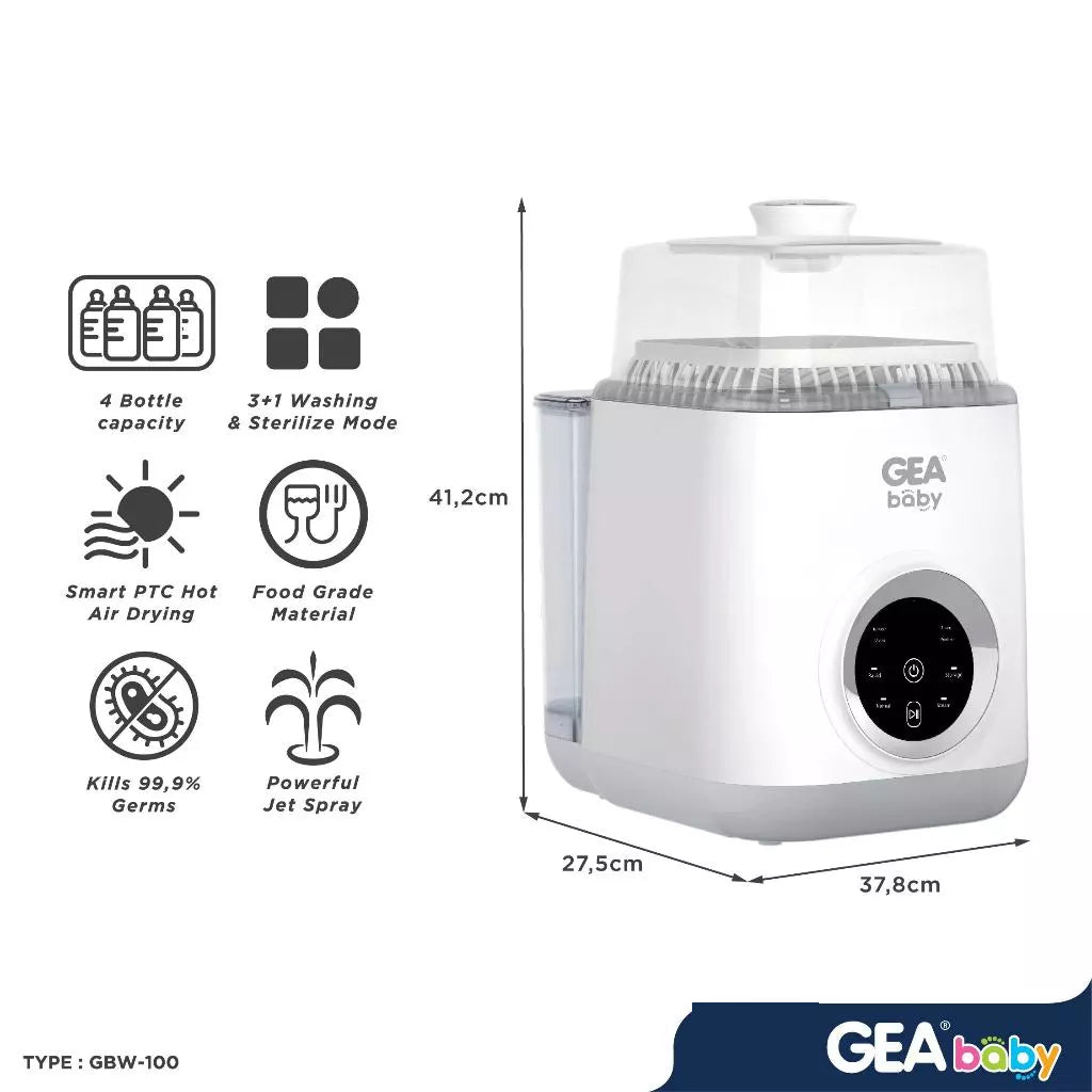 GEA BABY Deluxe Auto Bottle Washer & Sterilizer GBW-100 / Pencuci Botol / Sterilizer Dish Dryer