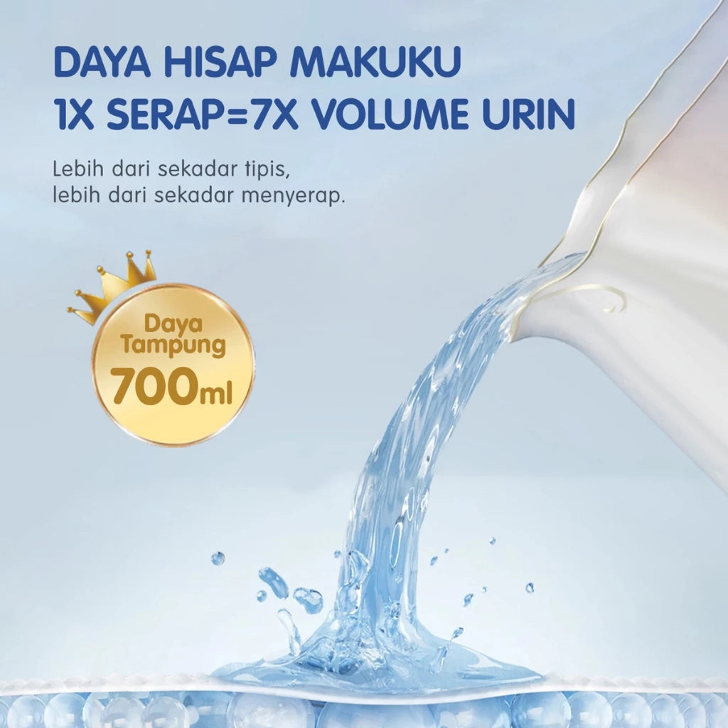 MAKUKU SAP DIAPERS PRO CARE TAPE NB44 Popok bayi Tipis SAP anti gumpal cepat kering