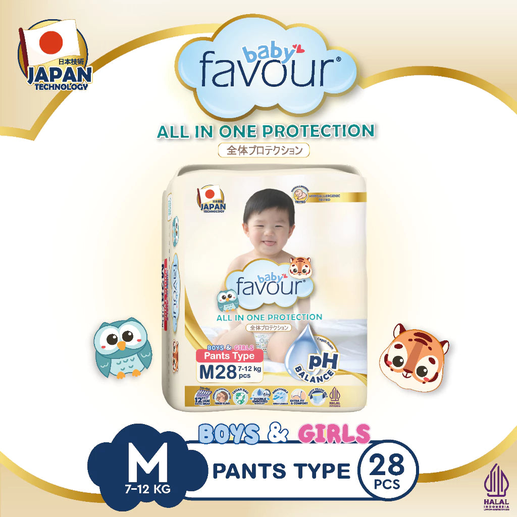 Baby Favour Diaper Premium size M28 / L28 / XL28 - Popok bayi sekali pakai