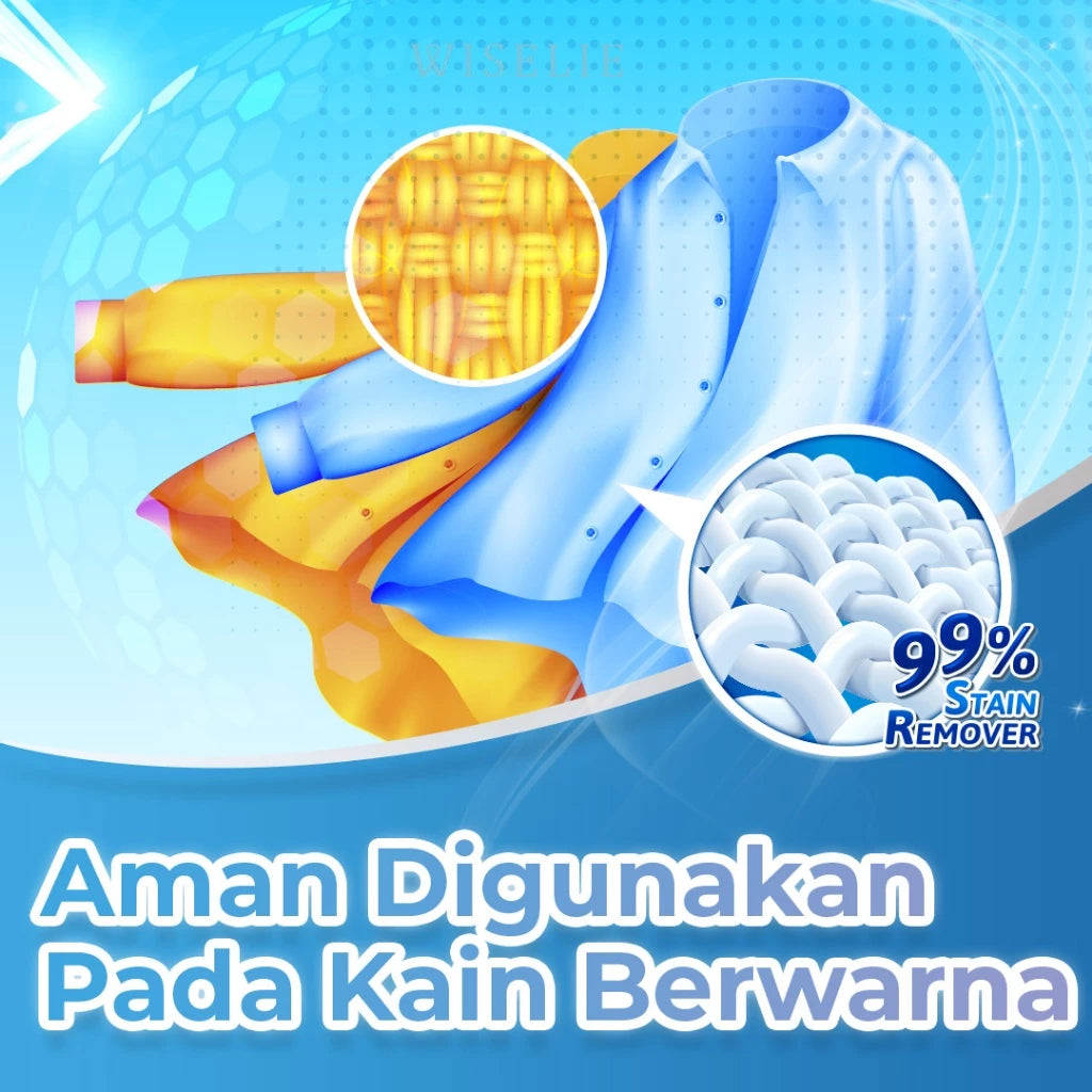 Wiselie - Cloth Stain Remover Penghilang Noda Baju EXTRA BERSIH 500GR